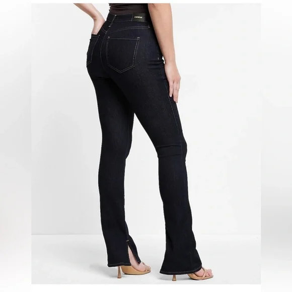 Express Women's Mid Rise Rinse Skyscraper Jeans 4L - Picture 3 of 10